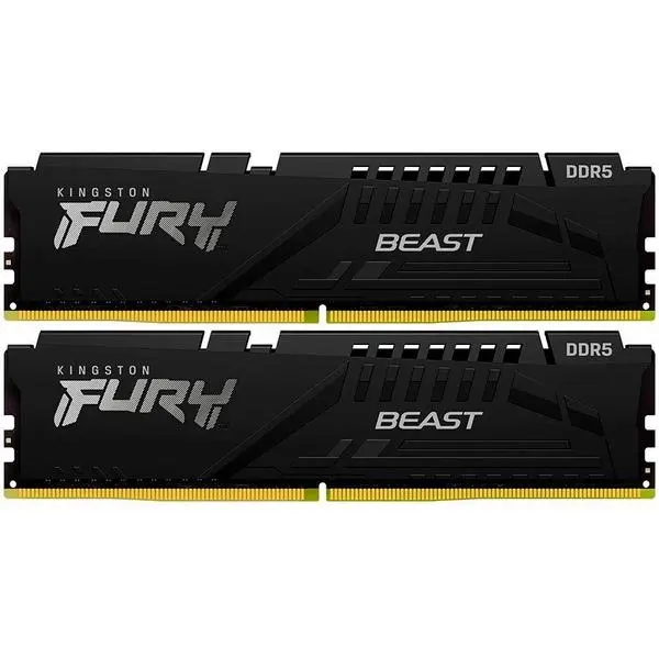 Kingston 32GB 6400MT/s DDR5 CL32 DIMM (Kit of 2) FURY Beast Black XMP, EAN: 740617342833 - KF564C32BBK2-32