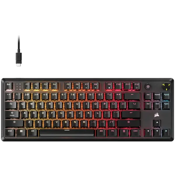 Corsair K70 CORE TKL, Gaming Keyboard, MLX RED, Black - CH-911911E-NA