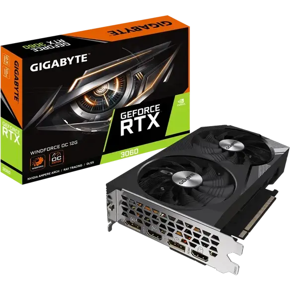 Gigabyte RTX3060 Windforce OC 12GB GDDR6 2xHDMI 2xDP -  (A)   - GV-N3060WF2OC-12GD 2.0 (8 дни доставкa)