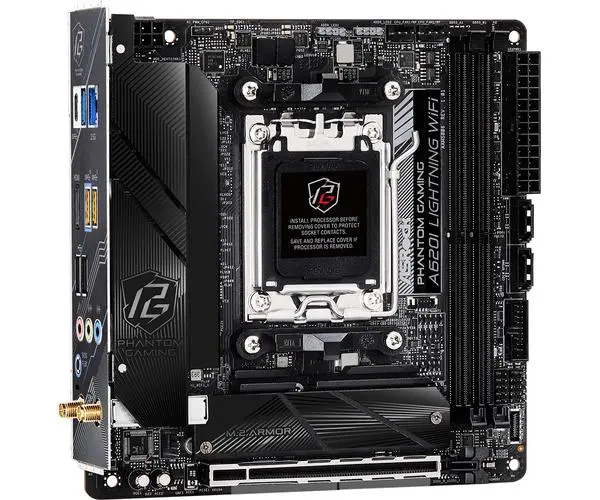 ASRock A620I Lightning WiFi AM5 mITX HDMI DDR5: Малка дънна платка, голяма мощност