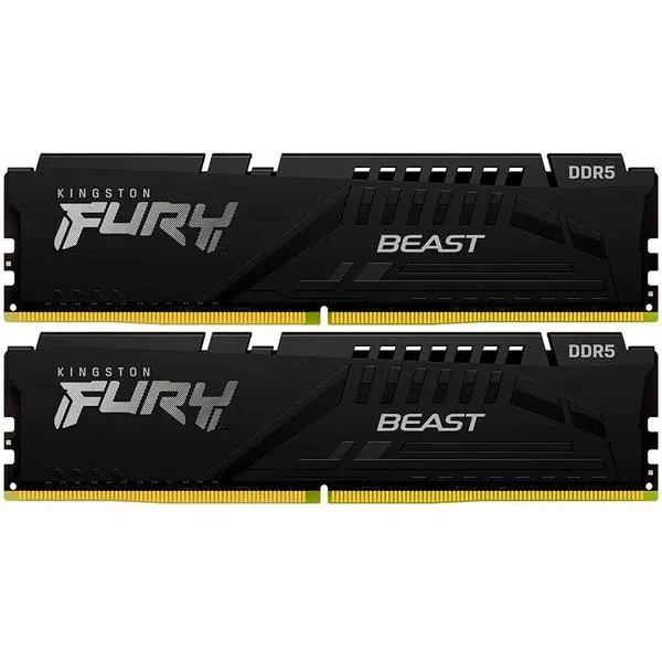 Kingston 64GB 6000MT/s DDR5 CL30 DIMM (Kit of 2) FURY Beast Black XMP - KF560C30BBK2-64