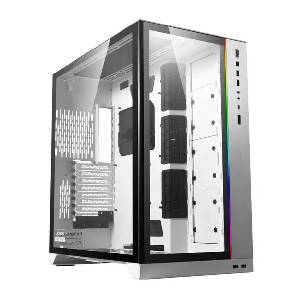 Кутия Lian Li PC-O11 Dynamic XL ROG Certified Mid-Tower, Tempered Glass, Бяла - LL-CASE-GELI-819