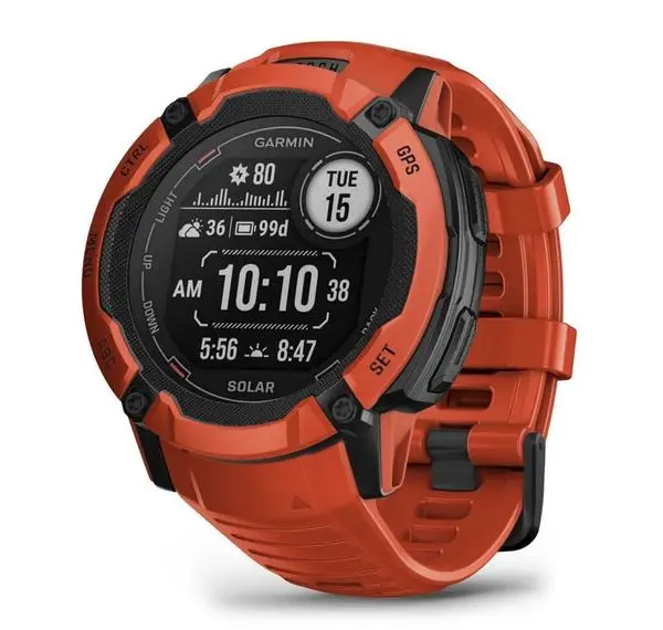 Garmin Instinct 2X Solar - Instinct 2X Solar - Flame Red  - 010-02805-01