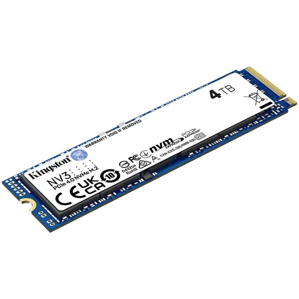 Kingston SSD 4TB NV3 M.2 2280 PCIe 4.0 NVMe SSD, EAN: 740617346602 - SNV3S/4000G