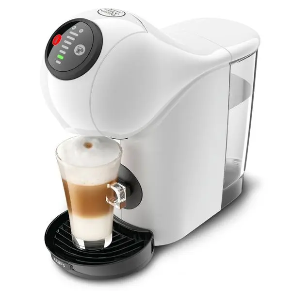 Кафемашина на капсули Krups Nescafe Dolce Gusto Genio S, 1500W, 15 bar, 0.8 l. обем на резервоара за вода, бяла, KP243110