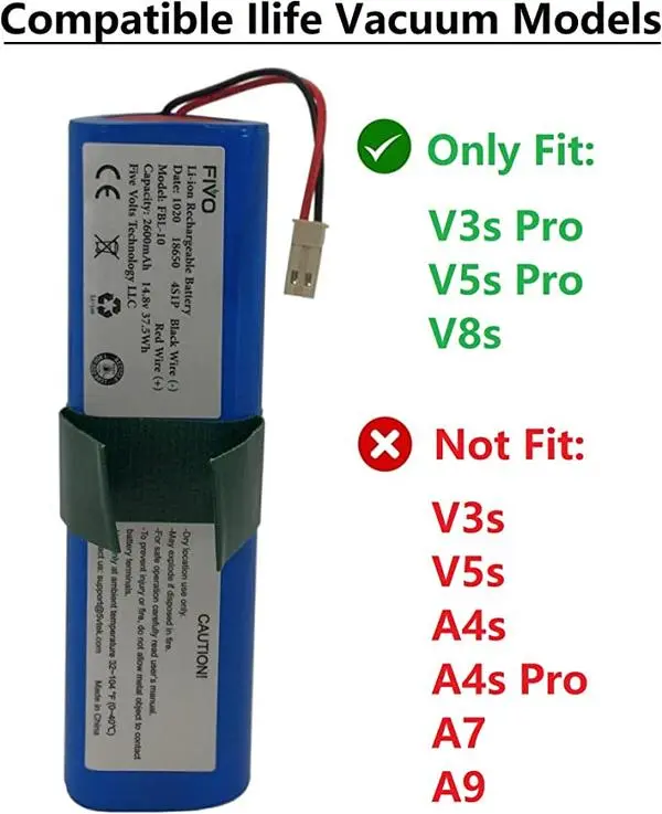 CS Vacuum Battery for CECOTEC CONGA 990 1190 950 1090 Excellence 990  Mamibot ExVac 660 680S 880 Neatsvor X500 Fits CONG1002