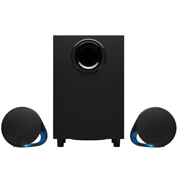 Тонколони Logitech G560, 2.1, 120W, Bluetooth, 3.5mm жак, USB, черни, RGB подсветка