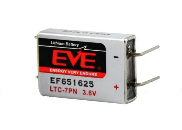 Литиево тионилхлоридна  батерия LTC-7PN  EP651625 industrial 3,6V  750mAh EVE BATTERY - EVE-BL-EP651625-LTC-7PN