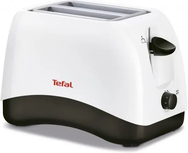 Tefal TT130130, Delfini 2, Toaster, 850W, 2 Hole, 7 Stage thermostat, Stop function, Defrosting, Reheating, white - TT130130