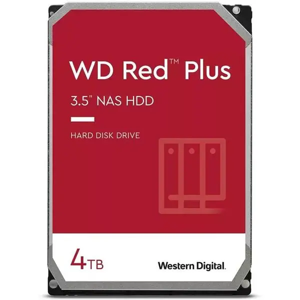 Хард диск WD Red Plus, 4TB NAS 3.5", 256MB, 5400RPM WD40EFPX
