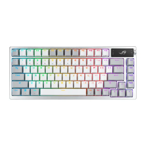 Геймърска безжична Клавиатура ASUS ROG Azoth - Moonlight White - ASUS-KEY-ROG-AZOTH-WHT