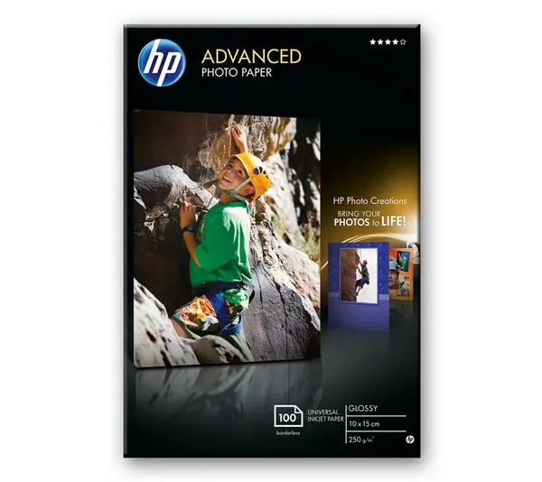 HP Advanced Glossy Photo Paper-100 sht/10 x 15 cm borderless - Q8692A