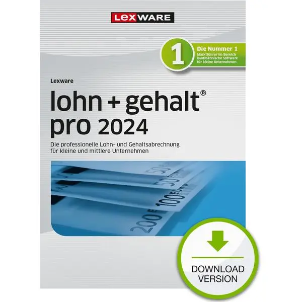 Lexware Lohn+Gehalt Pro 2024 - 3 Device, 1 Year - ESD-Download ESD -  (К)  - 09172-2040 (8 дни доставкa)