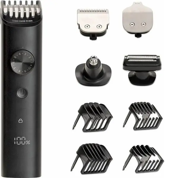 Тример Xiaomi Grooming Kit Pro, 90 минути време за работа, водоустойчив, самоподострящи ножчета, черен
