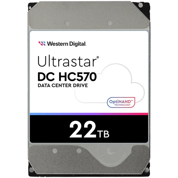 HDD Server WD/HGST ULTRASTAR DC HC570 (3.5’’, 22TB, 512MB, 7200 RPM, SATA 6Gb/s, 512E SE NP3), SKU: 0F48155 - WUH722222ALE6L4