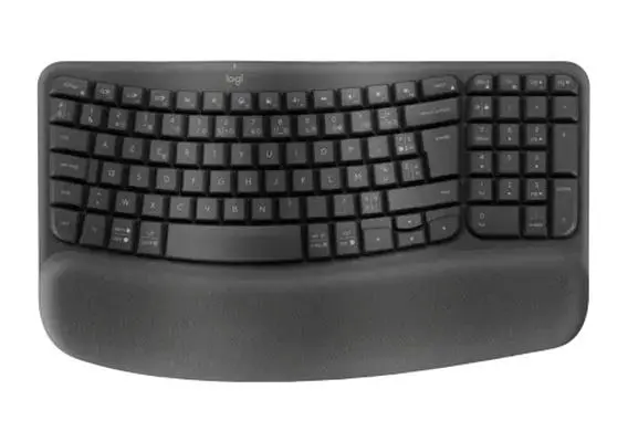 Logitech Wave Keys wireless ergonomic keyboard - GRAPHITE - US INT`L - 2.4GHZ/BT - N/A - INTNL-973 - UNIVERSAL - 920-012304
