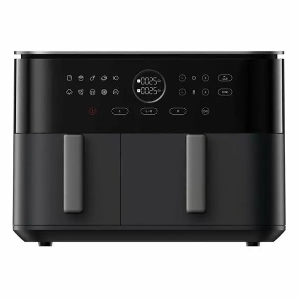 Фритюрник с горещ въздух Xiaomi Dual Zone Air Fryer, 3.5+6.5 л. вместимост в две зони, 9 програми, незалепващо покритие, 2700W