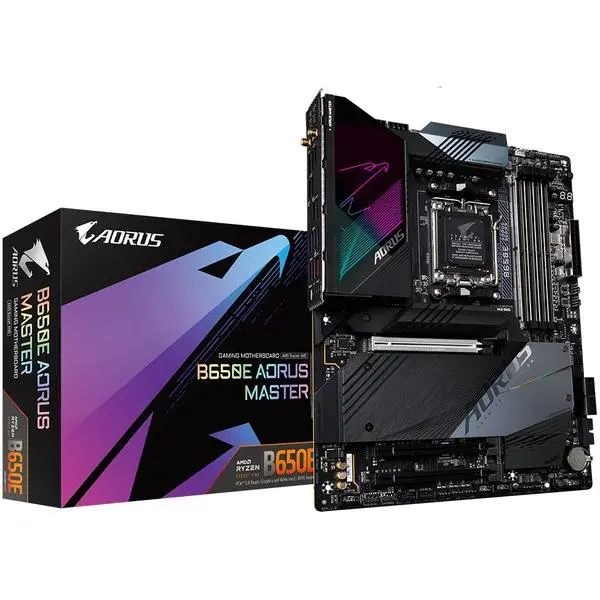 Gigabyte B650E AORUS MASTER (rev. 1.0) AMD B650 Socket AM5 ATX -  (К)  - B650E AORUS MASTER (8 дни доставкa)