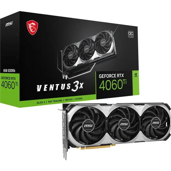 MSI RTX4060 TI Ventus 3X OC 8GB GDDR6 HDMI 3xDP: най-добрата графична карта за геймърите