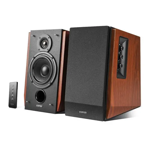 Тонколони Edifier R1700BT, 2.0, 66W RMS (2x15W + 2x18W), Bluetooth, 2x RCA, кафяви