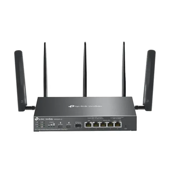 Гигабитен VPN рутер TP-Link Omada 4G+ Cat6 ER706WP-4G AX3000 4-портов PoE+ (v)