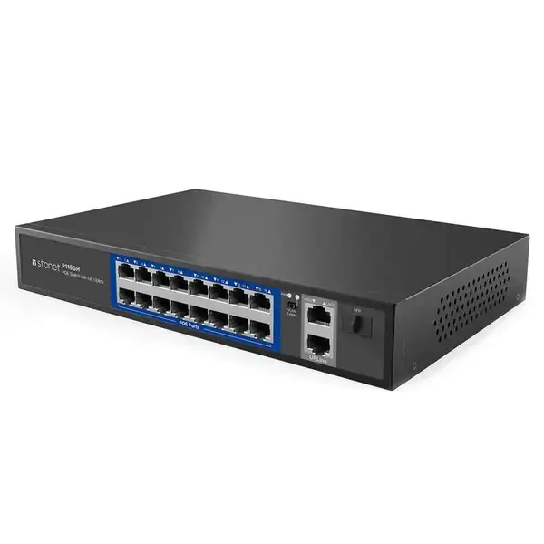 Stonet 16x100M PoE Switch + 2x1G + 2xSFP P116GH