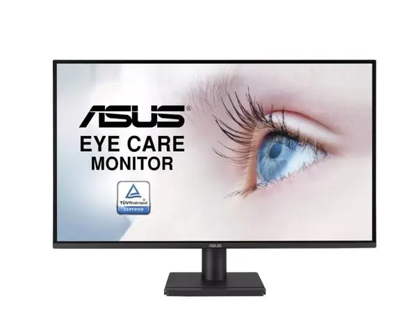 Asus VA27AQ Eye Care Monitor, 27 ", IPS, QHD, 99% sRGB, Frameless, HDMI, DisplayPort, VGA, 1ms MPRT, Stereo Speakers - 90LM06G1-B01171