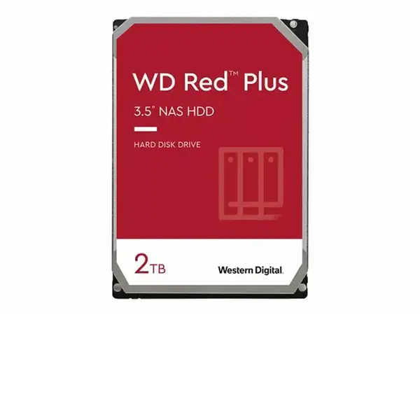 HDD Desktop WD Red Plus NAS (3.5'', 2TB, 256MB, 5400 RPM, SATA 6 Gb/s) - WD20EFPX