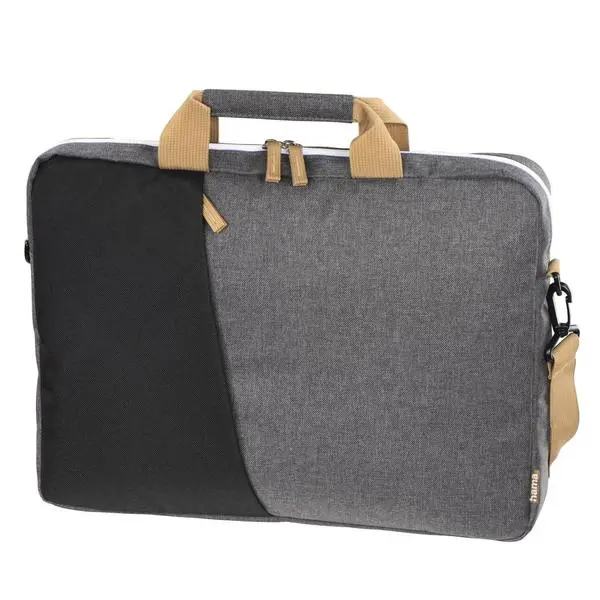 Чанта за лаптоп HAMA Florence, До 15.6", Черна/Сива, 217116 - HAMA-217116