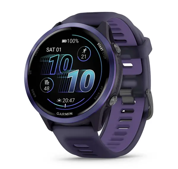 Garmin Forerunner 570 - 47мм - Forerunner 570 - 47мм - Indigo Aluminium с Translucent Imperial Purple/Indigo каишка - 010-02971-02