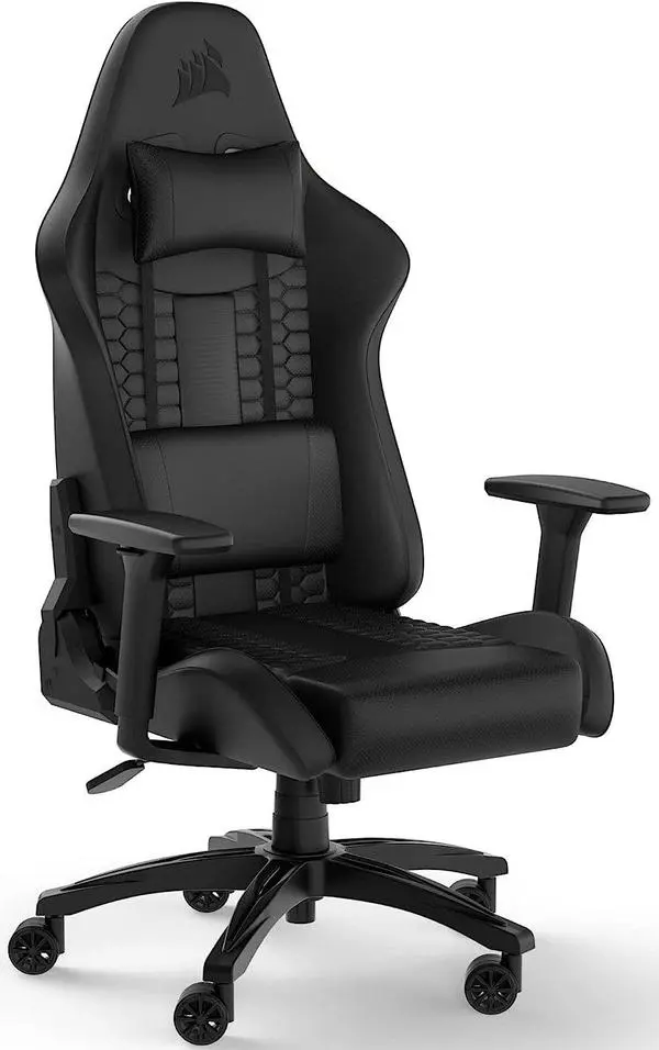 Геймърски стол Corsair TC100 RELAXED - Leatherette Black/Black - CORSAIR-CHAIR-9010050-WW