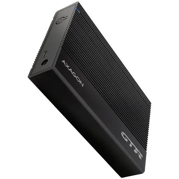 AXAGON EE35-GTR USB-C 3.2 Gen 1 - SATA 6G, 3.5" External RIBBED box BLACK - EE35-GTR