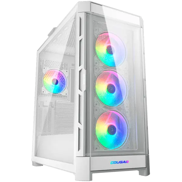COUGAR DUOFACE PRO RGB White, Mid-Tower, Tempered Glass + Airflow front panels, 4x 120mm ARGB fans - CG385AD100002