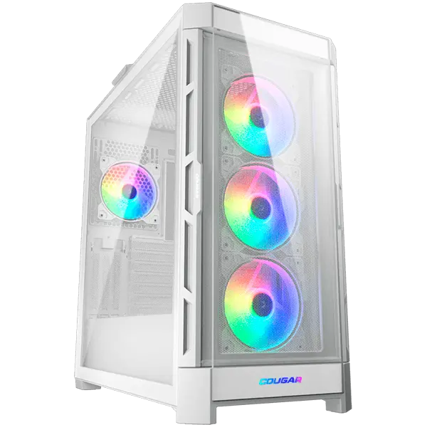 ## COUGAR DUOFACE PRO RGB White: Геймърски компютърен корпус с елегантен дизайн и впечатляващо осветление