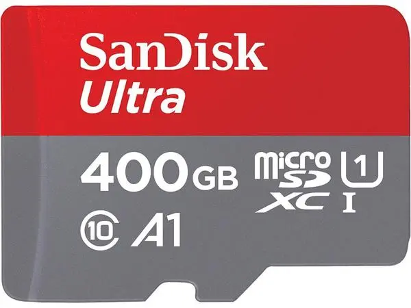 SANDISK Ultra microSDHC, 400GB, A1, UHS-I, U1, Class 10, 120MB/s, Адаптер, SD-SDSQUA4-400G-GN6MA