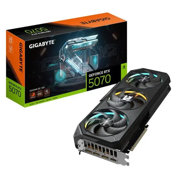 Видео карта Nvidia GF RTX 5070, 12GB, Gigabyte Gaming, OC, PCI-E 5.0, GDDR7, 192-bit, DisplayPort, HDMI, GV-N5070GAMING OC-12GD