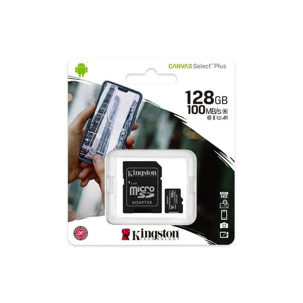 # Kingston Canvas Select Plus microSDXC 128GB: Високопроизводителна опция за microSDXC карти