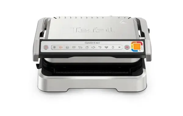 Tefal GC774D30 Optigrill 4In1 Inox, (Grill, Bbq, Oven, Complete Meal), 600Cm2 Cooking Surface, Automatic Cooking Sensor, 9 Automatic Programs, 3 Adjustable Temp., Cooking Level Indicator, Non-Stick Die-Cast Alum. Plates - GC774D30