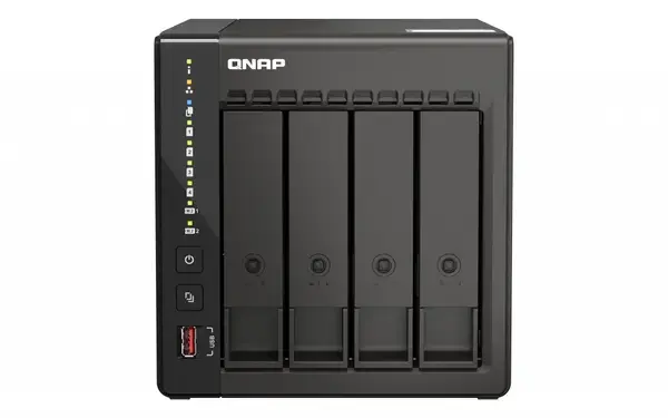 QNAP TS-453E NAS Tower Ethernet LAN Черен J6412