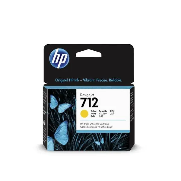 HP 712 29-ml Yellow Ink Cartridge - 3ED69A