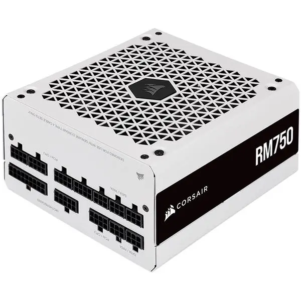 Захранване Corsair RM Series (2021), White, RM750, 750 Watt, 80 PLUS GOLD Certified - CP-9020231-EU