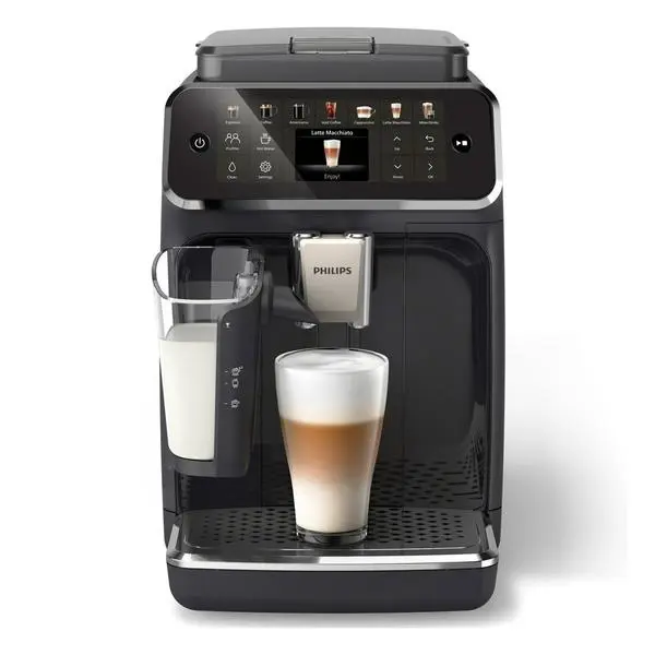 Кафеавтомат Philips EP4441/50, 1500W, 15 bar, 1.8л. обем на резервоара за вода, 3 настройки на температурата, LatteGo, SilentBrew, черна