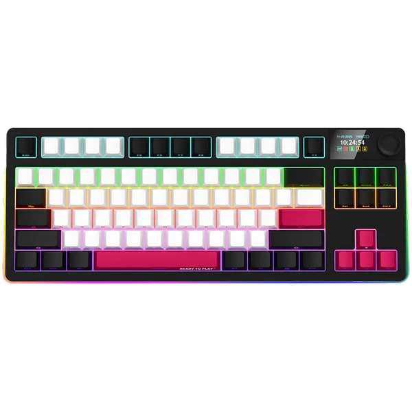 LORGAR KBP70TKLW, Wireless TKL Mechanical Gaming Keyboard Pro, Black/red, EN layout - LRG-KBP70TKLW-BK-US