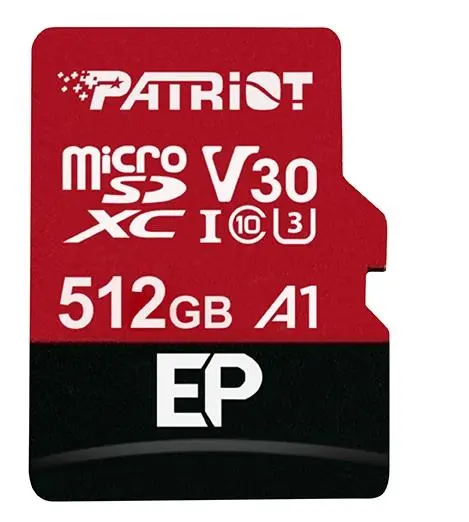 Patriot EP Series 512GB Micro SDXC V30 - PEF512GEP31MCX