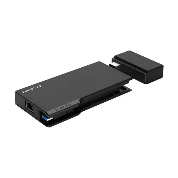 PRESTIGIO Dock Station Pro (USB 3.0 type A) with HDMI/VGA outputs up to 2K, 2*USB 3.0 ports, Gigabit Ethernet port up to 10/100/1000 Mbps speeds, LDSP_C01