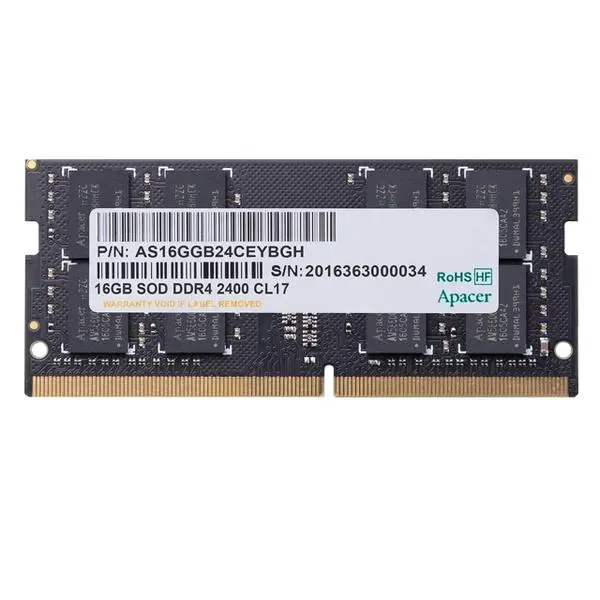 Apacer 16GB Notebook Memory - DDR4 SODIMM 2666MHz, 1024x8 - AS16GGB26CQYBGH