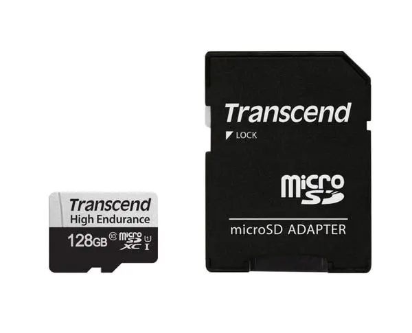 Transcend 128GB micro SD w/ adapter U1, High Endurance - TS128GUSD350V