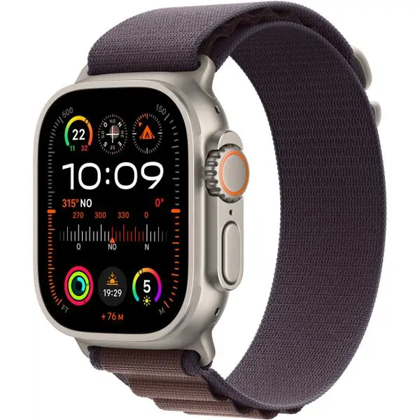 Apple Watch Ultra 2 OLED 49 mm Digital 410 x 502 pixels Touchscreen 4G Titanium GPS (satellite) -  (К)  - MRET3FD/A (8 дни доставкa)