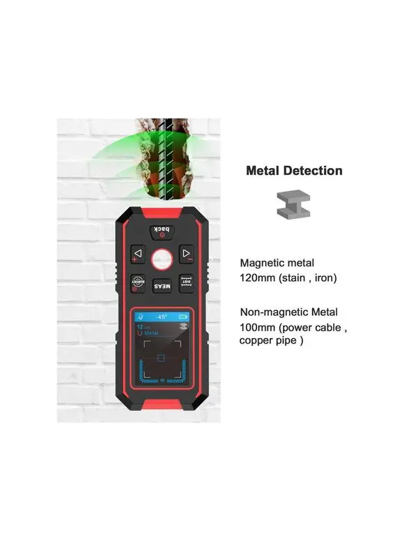 Noyafa Скенер за стени за кабели, арматура, дърво, метал NF-518S Wall Scanner for Metal, Cables, LaserMet NF-518S