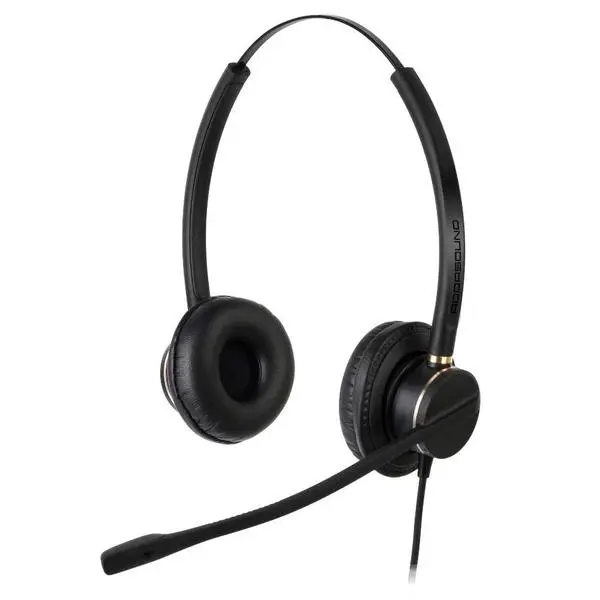 Слушалки с микрофон Addasound Crystal 2872 Duo, UC,QD, черно/златно - превъзходно качество на звука и комфорт